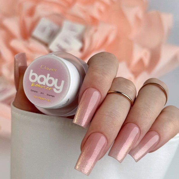 Clavier Żel 3w1 do Zdobień Baby Boomer Artistic Gel Ombre Paint S01 SHIMMER