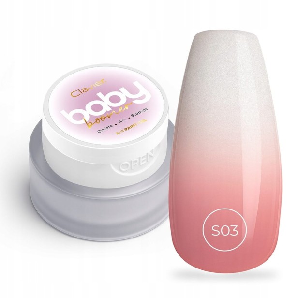 Clavier Żel 3w1 do Zdobień Baby Boomer Artistic Gel Ombre Paint S03 STARLIT