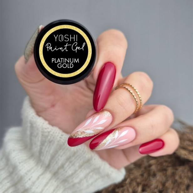 Yoshi Paint Gel UV LED Żel Do Paznokci Zdobień Platinum Gold 5ml