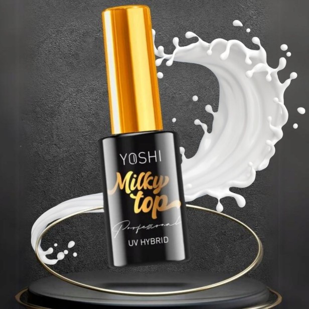 Yoshi Top Milky No Wipe Mleczny Top hybrydowy LED/UV 10 ml