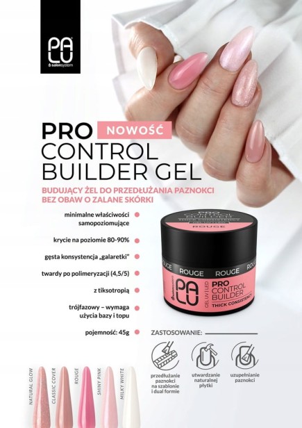 PALU Żel budujący Pro Control Builder Thick Consistency NEUTRAL GLOW 45g