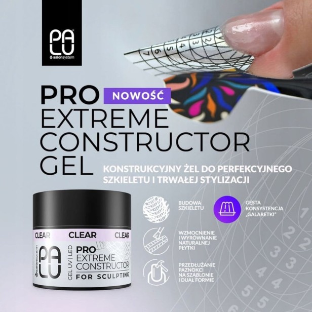 Palu Żel Konstrukcyjny Pro Extreme Constructor For Sculpting CLEAR 45g