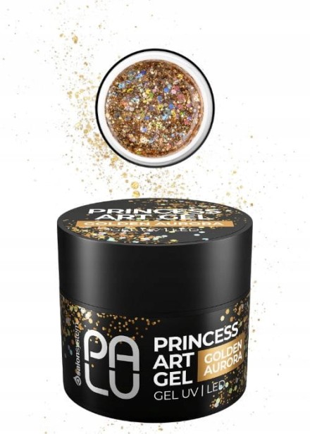 PALU Żel do Zdobień Princess Art Gel GOLDEN AURORA GEL UV/LED 10g