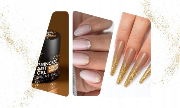 PALU Żel do Zdobień Princess Art Gel GOLDEN AURORA GEL UV/LED 10g