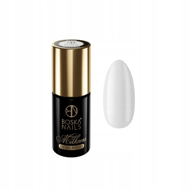 Boska Nails Lakier hybrydowy Do Paznokci Biały Mleczny Milkness 442 6ml