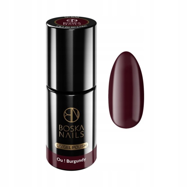 Boska Nails Lakier Hybrydowy do paznokci 306 Ou! Burgundy burgundowy 6ml