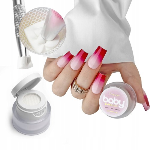 CLAVIER Żel 3w1 do Zdobień Baby Boomer Artistic Gel Ombre C01 Euphoria
