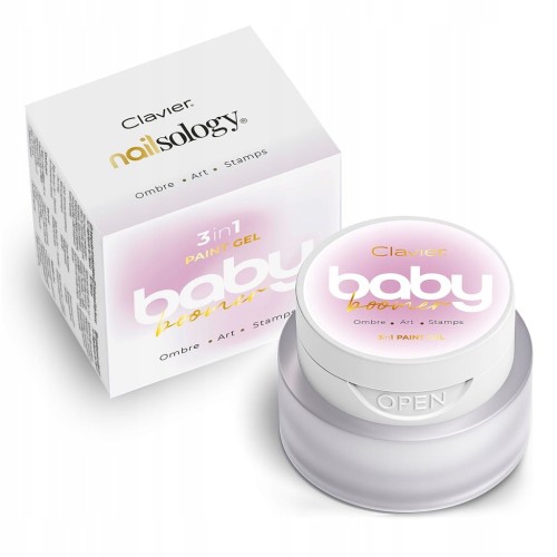 CLAVIER Żel 3w1 do Zdobień Baby Boomer Artistic Gel Ombre C01 Euphoria