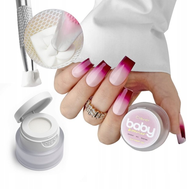 CLAVIER Żel 3w1 do Zdobień Baby Boomer Artistic Gel Ombre Paint C02 „Lust”