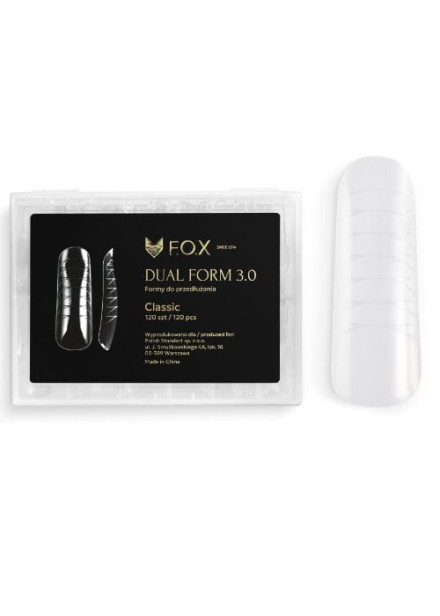 F.O.X FOX Dual Form 3.0 Górne Formy do przedłużania paznokci CLASSIC 120szt