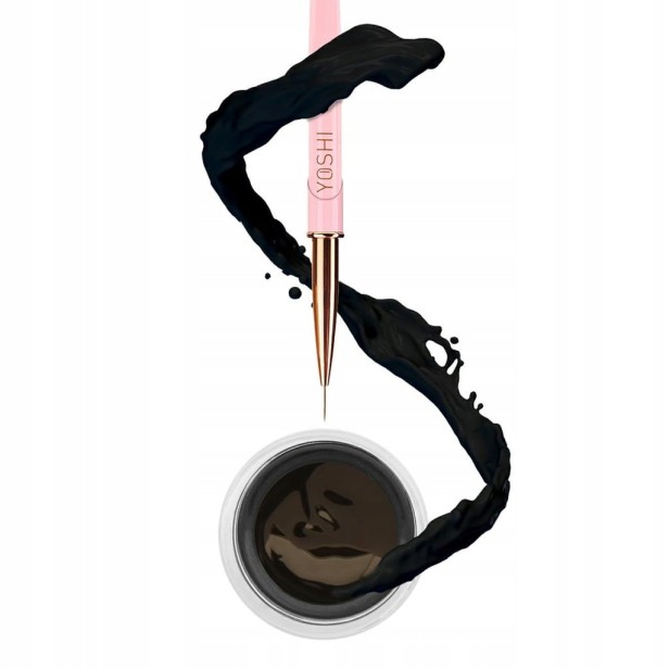 Yoshi Żel Do Zdobień Paznokci Paint Gel BLACK Farbka Czarna Hybryda 5ml