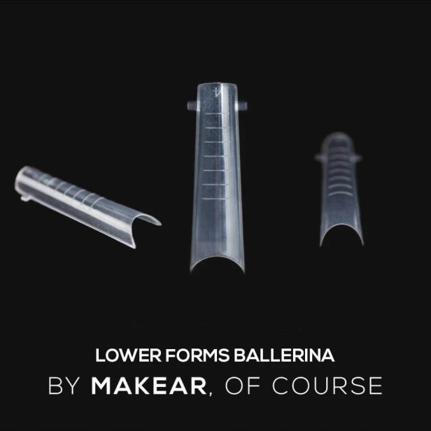 Makear Dolne formy Dual Forms Ballerina do przedłużania paznokci 120szt