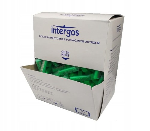 Golarka Medyczna jednorazowa 2-ostrzowa Intergos PROTECT line 1szt