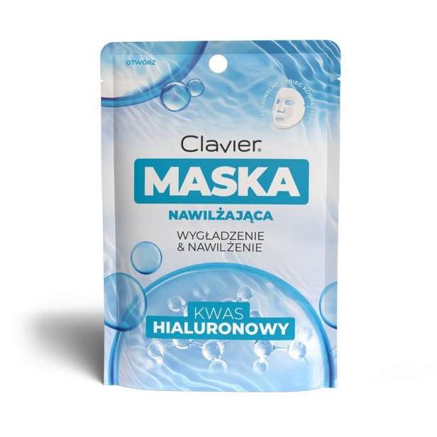 Clavier Maska w Płacie Nawilżająca z Kwasem Hialuronowym 1szt