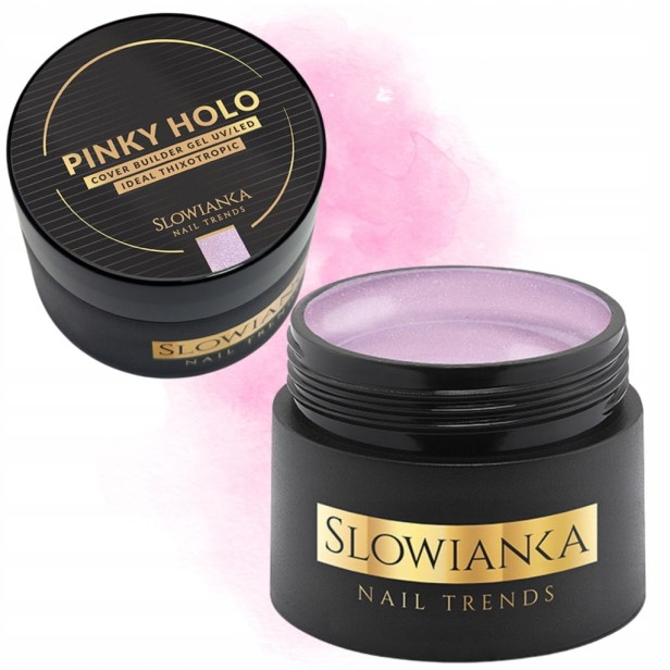 SLOWIANKA Żel budujący Cover Builder Gel Ideal Tixotropic PINKY HOLO 15g