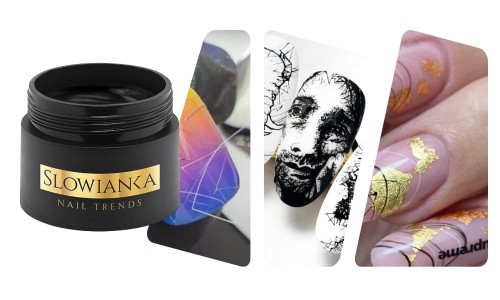 SLOWIANKA Czarny Żel Do Zdobień Paznokci SPIDER HEXA GEL BLACK 5g