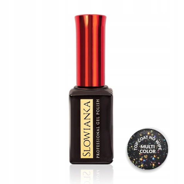 SLOWIANKA Top Coat No Wipe Top hybrydowy MULTI COLOR 10g