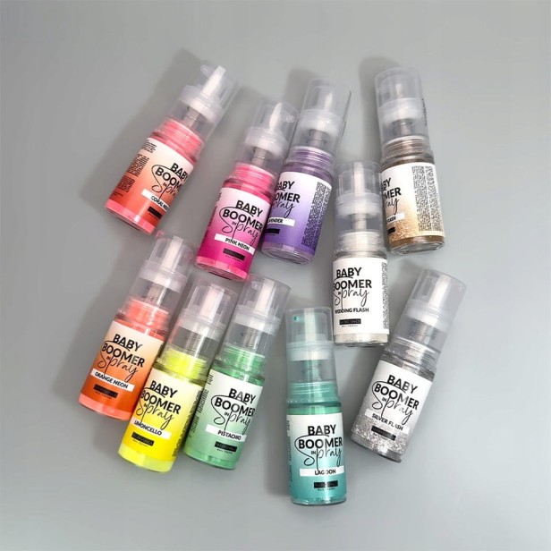 SLOWIANKA Proszek do ombre Baby Boomer in Spray SILVER FLASH 5g