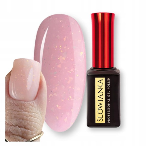 SLOWIANKA Baza hybrydowa Różowa z Drobinami 408 UNICORN SKIN BASE 10g