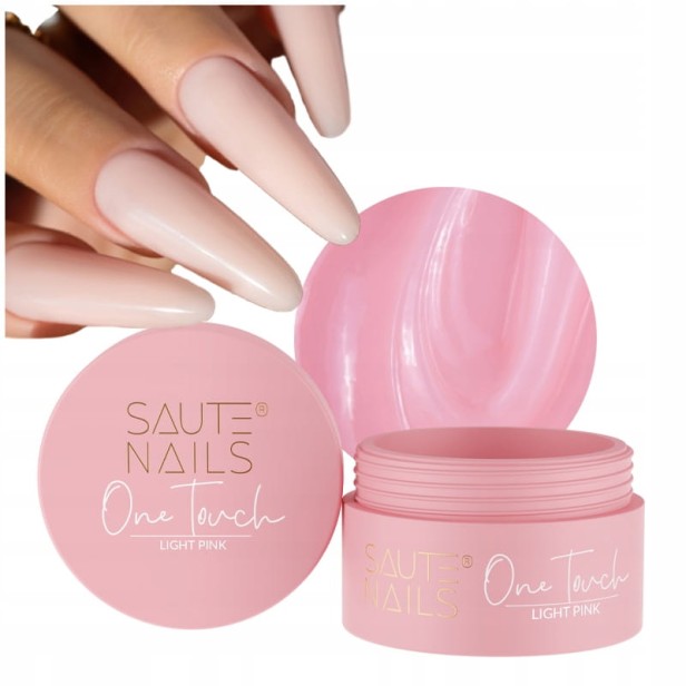 Saute Nails Żel Budujący do paznokci podkładkowy One Touch LIGHT PINK 30g