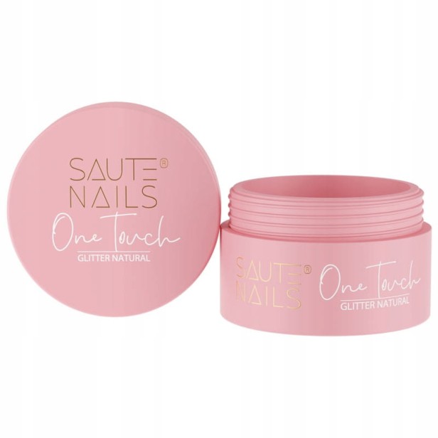 Saute Nails Żel Budujący do paznokci ONE TOUCH GLITTER NATURAL 50g