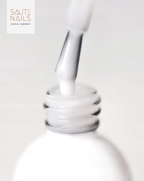 Saute Nails Top hybrydowy do paznokci MILKY Top No Wipe mleczny 8ml