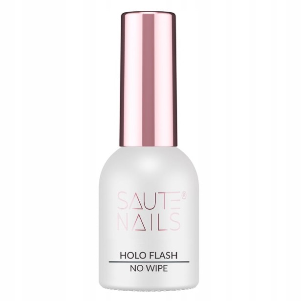 Saute Nails Top Hybrydowy No Wipe z Efektem HOLO FLASH 8ml