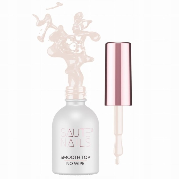 Saute Nails Beżowy Top No Wipe Top SMOOTH 8ml