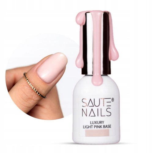 Saute Nails Baza Hybrydowa Do Paznokci LUXURY LIGHT PINK BASE 8ml