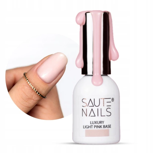 Saute Nails Baza Hybrydowa Do Paznokci LUXURY LIGHT PINK BASE 8ml