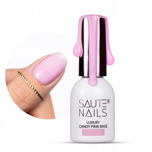 Saute Nails Baza Hybrydowa Do Paznokci LUXURY CANDY PINK BASE 8ml