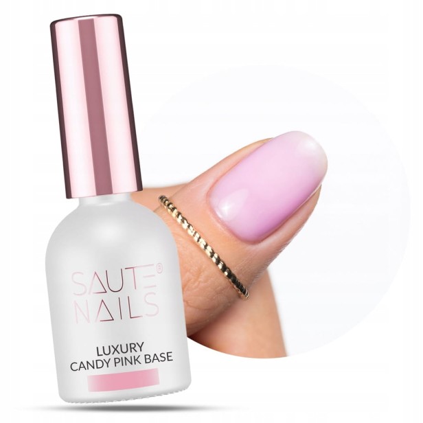 Saute Nails Baza Hybrydowa Do Paznokci LUXURY CANDY PINK BASE 8ml