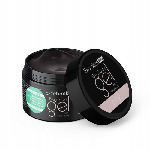 Excellent Pro Builde Gel with Thixotropy PINK CLEAR 15g