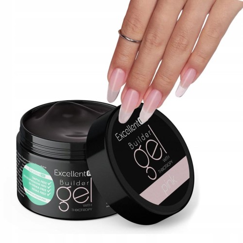 Excellent Pro Builde Gel with Thixotropy PINK CLEAR 15g