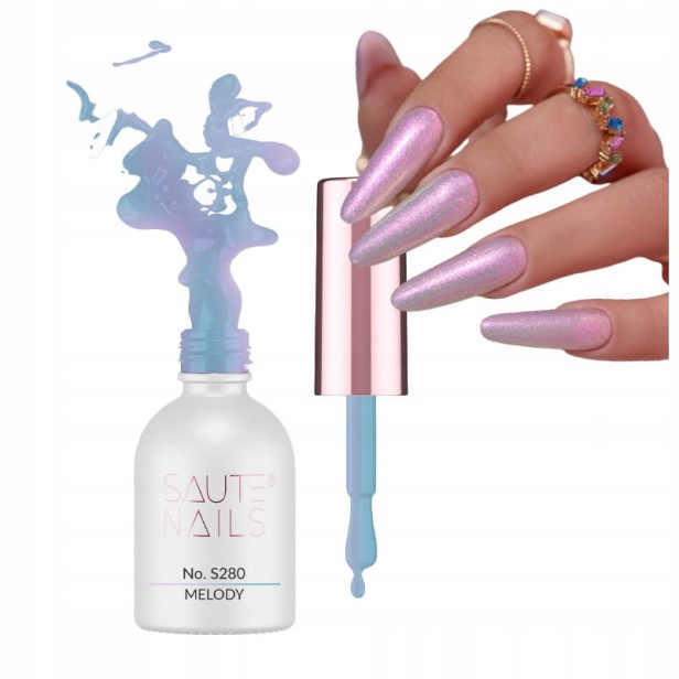 Saute Nails Lakier hybrydowy drobiny Mermaid S280 MELODY 8ml