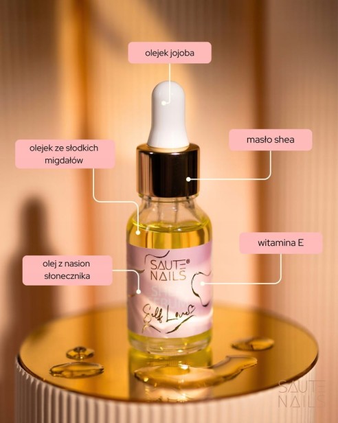 Saute Nails Oliwka do skórek Serum SELF LOVE SHEA 15ml