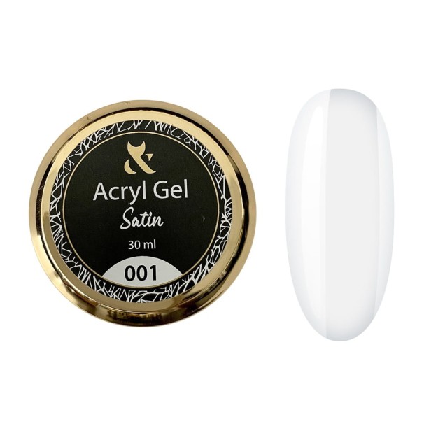 F.O.X FOX Acryl Gel Satin 001 Biały Akrylożel 30ml