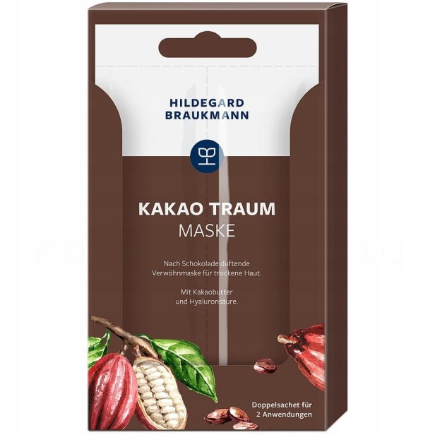 Odżywcza maska do twarzy Kakao Traum Maske 2x7ml Hildegard Braukmann