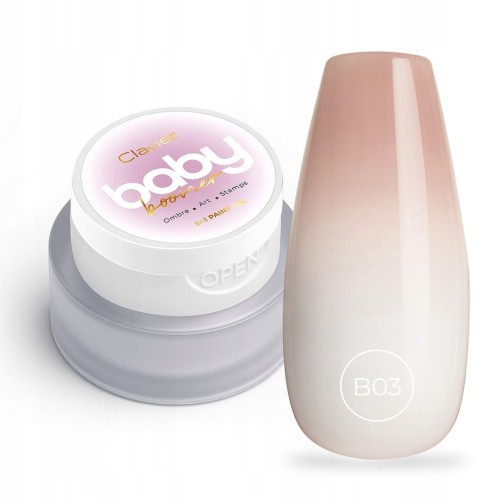 Clavier Żel 3w1 do Zdobień Baby Boomer Artistic Gel Ombre Paint B03 BRULEE