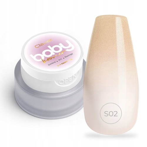 Clavier Żel 3w1 do Zdobień Baby Boomer Artistic Gel Ombre Paint S02 SHEEN