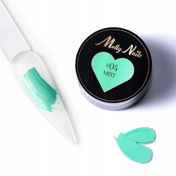 Molly Nails Pro Art nr pasta do zdobień zielona #04 MINT 5g