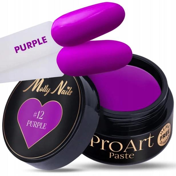 Molly Nails Pro Art pasta do zdobień fioletowa #12 PURPLE 5g