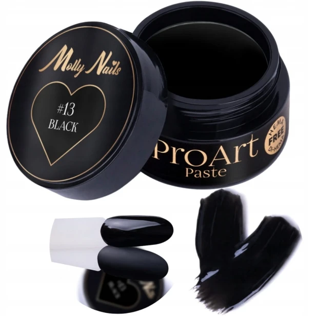 Molly Nails Pro Art pasta do zdobień czarna #13 BLACK 5g