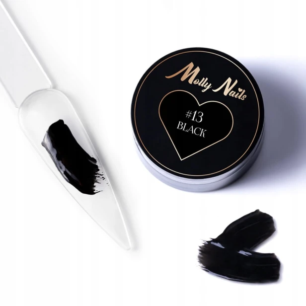 Molly Nails Pro Art pasta do zdobień czarna #13 BLACK 5g