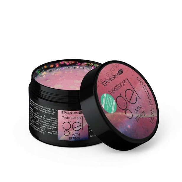 Excellent PRO Żel z drobinkami Blush Hexagon Thixo Gel with Effect 15g