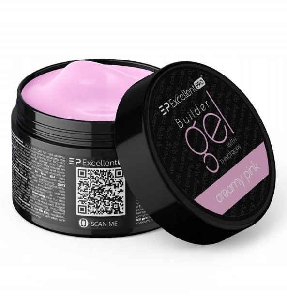 Excellent PRO Żel jednofazowy budujący z tiksotropią CREAMY PINK 50g