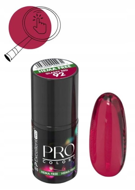 Excellent PRO Colors HemaFree 092 Glassy Red 7g czerwony TPO Free