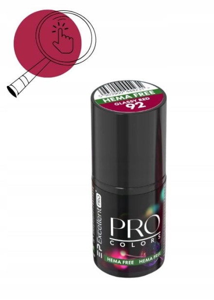 Excellent PRO Colors HemaFree 092 Glassy Red 7g czerwony TPO Free
