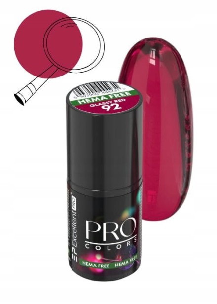 Excellent PRO Colors HemaFree 092 Glassy Red 7g czerwony TPO Free