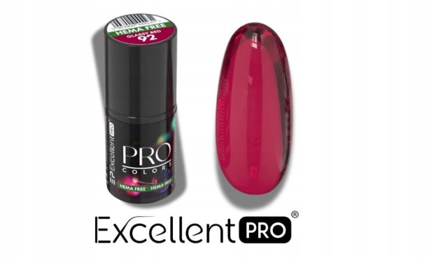 Excellent PRO Colors HemaFree 092 Glassy Red 7g czerwony TPO Free